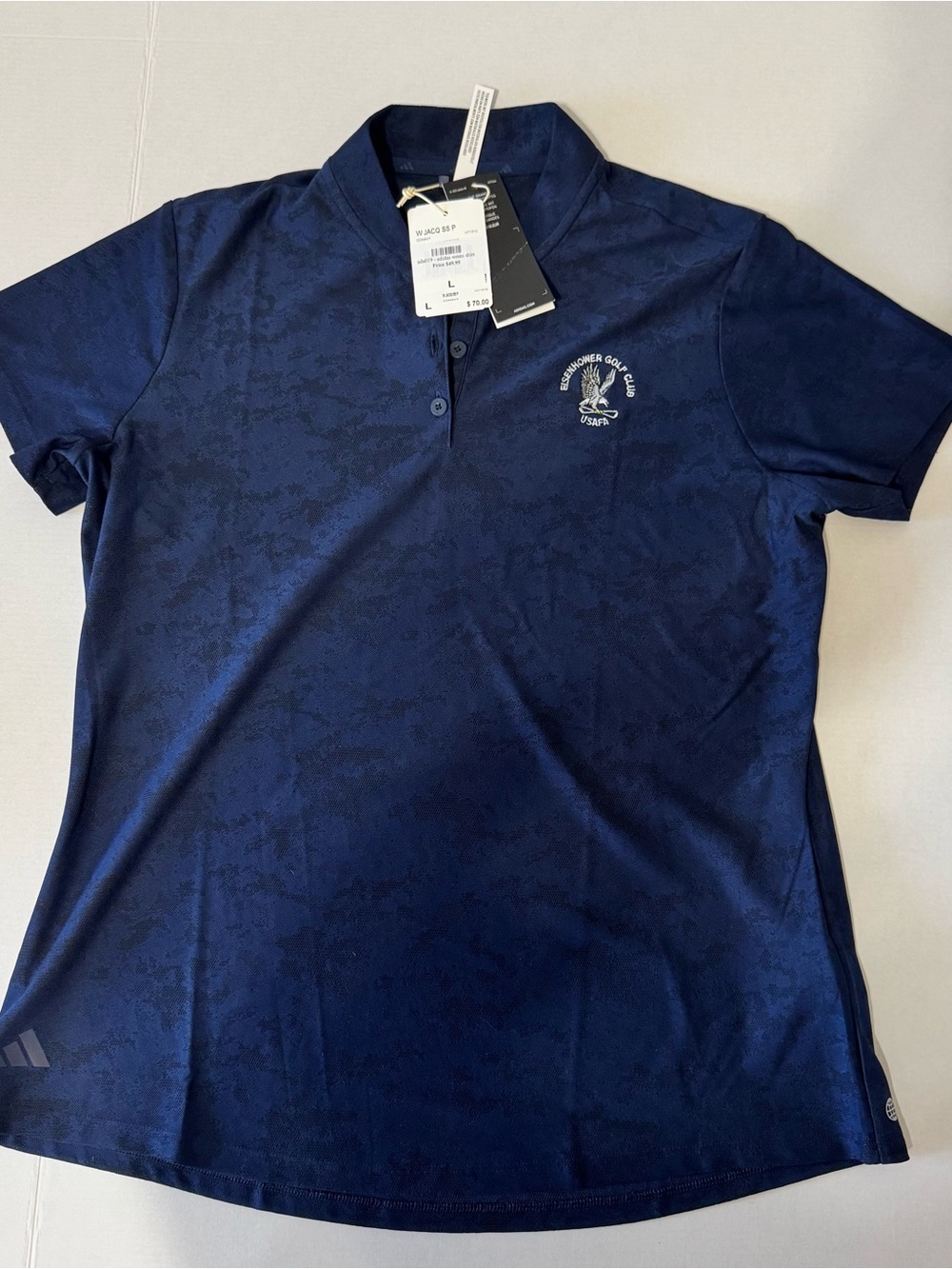 adidas Navy Short Sleeve Golf  Polo United States Air Force Academy